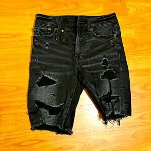 American Eagle Black Flex Denim shorts. Boys/Men's size 26.